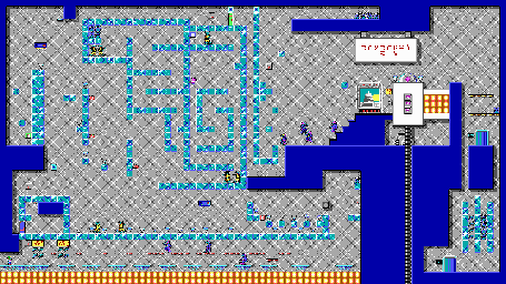 Thumbnail for a map of Level 16 for the PC game Commander Keen In "Invasion Of The Vorticons" - Episode Two: The Earth Explodes.
