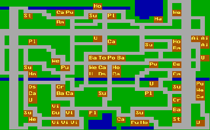 Thumbnail for a map of In-Game Map for the PC game Crime Fighter.