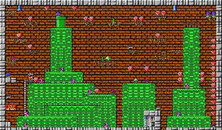 Thumbnail for a map of Episode 1 Level 13 for the PC game Crystal Caves.