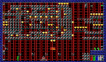 Thumbnail for a map of Episode 1 Level 14 for the PC game Crystal Caves.
