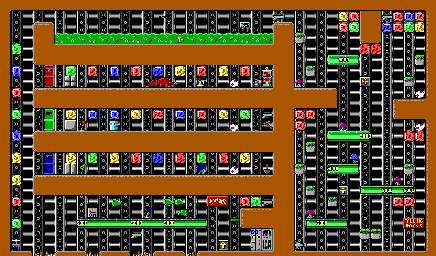 Thumbnail for a map of Episode 2 Level 10 for the PC game Crystal Caves.