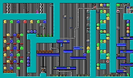 Thumbnail for a map of Episode 2 Level 11 for the PC game Crystal Caves.