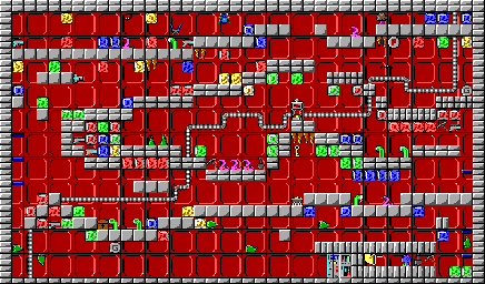 Thumbnail for a map of Episode 2 Level 15 for the PC game Crystal Caves.