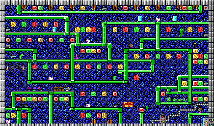 Thumbnail for a map of Episode 2 Level 5 for the PC game Crystal Caves.