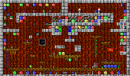 Thumbnail for a map of Episode 2 Level 6 for the PC game Crystal Caves.