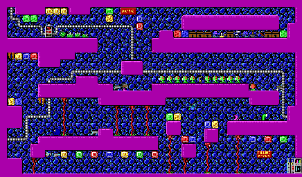 Thumbnail for a map of Episode 2 Level 7 for the PC game Crystal Caves.