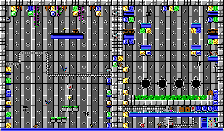 Thumbnail for a map of Episode 2 Level 8 for the PC game Crystal Caves.