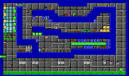 Thumbnail for a map of Episode 2 Level 9 for the PC game Crystal Caves.