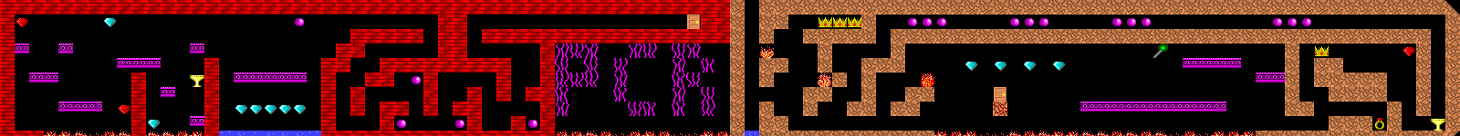Thumbnail for a map of Level 02 for the PC game Dangerous Dave In The Deserted Pirate's Hideout!.