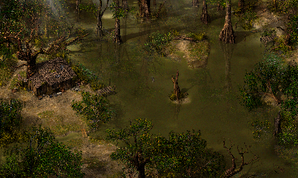 Thumbnail for a map of 05. Doc McCoy's Cabin for the PC game Desperados: Wanted Dead Or Alive.