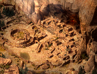 Thumbnail for a map of 23. At The Gates Of Hell for the PC game Desperados: Wanted Dead Or Alive.
