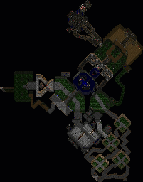 Thumbnail for a map of Episode 1 Map 6: Central Processing for the PC game Doom.