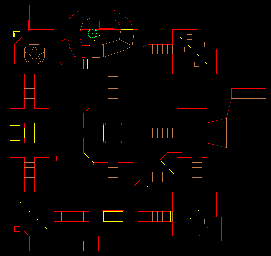 Thumbnail for a map of Episode 1 Map 9: Military Base (Exits) for the PC game Doom.