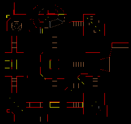 Thumbnail for a map of Episode 1 Map 9: Military Base (In-Game Map) for the PC game Doom.