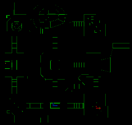 Thumbnail for a map of Episode 1 Map 9: Military Base (Keys) for the PC game Doom.