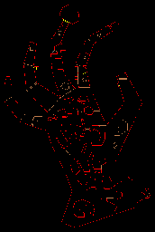 Thumbnail for a map of Episode 3 Map 2: Slough of Despair (In-Game Map) for the PC game Doom.