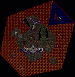 Thumbnail for a map of Episode 3 Map 6: Mt. Erebus for the PC game Doom.