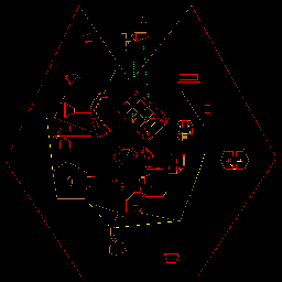 Thumbnail for a map of Episode 3 Map 6: Mt. Erebus (Teleports) for the PC game Doom.
