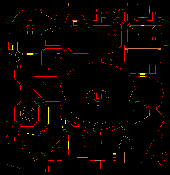 Thumbnail for a map of Episode 3 Map 7: Gate to Limbo (In-Game Map) for the PC game Doom.