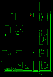 Thumbnail for a map of Level 13: Downtown (Keys) for the PC game Doom II: Hell on Earth.