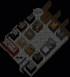 Thumbnail for a map of Level 13: Downtown for the PC game Doom II: Hell on Earth.