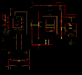 Thumbnail for a map of Level 14: The Inmost Dens (Exits) for the PC game Doom II: Hell on Earth.