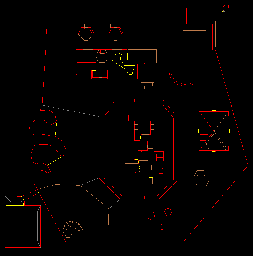 Thumbnail for a map of Level 16: Suburbs (In-Game Map) for the PC game Doom II: Hell on Earth.