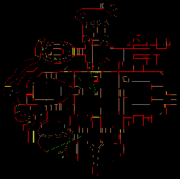 Thumbnail for a map of Level 17: Tenements (Teleports) for the PC game Doom II: Hell on Earth.