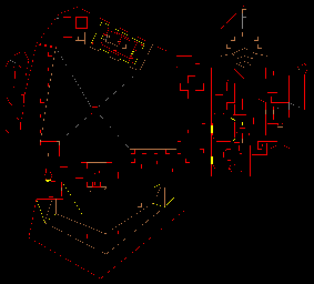 Thumbnail for a map of Level 18: The Courtyard (In-Game Map) for the PC game Doom II: Hell on Earth.