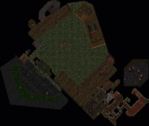 Thumbnail for a map of Level 18: The Courtyard for the PC game Doom II: Hell on Earth.