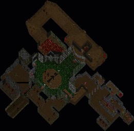 Thumbnail for a map of Level 22: The Catacombs for the PC game Doom II: Hell on Earth.