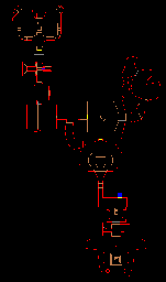 Thumbnail for a map of Level 25: Bloodfalls (Secrets) for the PC game Doom II: Hell on Earth.