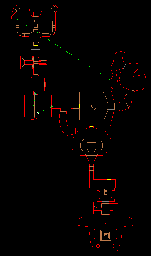 Thumbnail for a map of Level 25: Bloodfalls (Teleports) for the PC game Doom II: Hell on Earth.