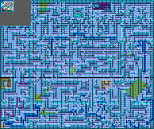 Thumbnail for a map of Level 13 for the PC game D.R.O.D.: Deadly Rooms Of Death.