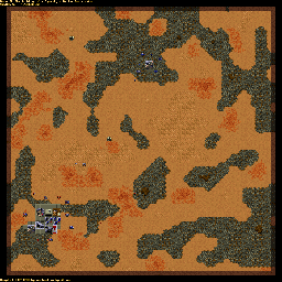Thumbnail for a map of Atreides SCENA006 - 3B for the PC game Dune II: The Building Of A Dynasty.
