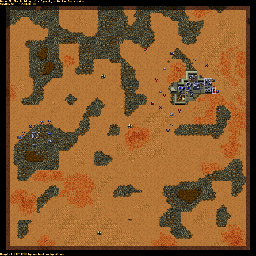 Thumbnail for a map of Atreides SCENA008 - 4A for the PC game Dune II: The Building Of A Dynasty.