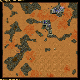 Thumbnail for a map of Atreides SCENA011 - 5A for the PC game Dune II: The Building Of A Dynasty.