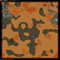Thumbnail for a map of Atreides SCENA014 - 6A for the PC game Dune II: The Building Of A Dynasty.