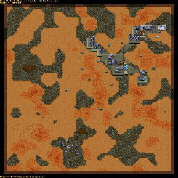 Thumbnail for a map of Atreides SCENA017 - 7A for the PC game Dune II: The Building Of A Dynasty.