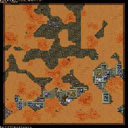 Thumbnail for a map of Atreides SCENA020 - 8A for the PC game Dune II: The Building Of A Dynasty.