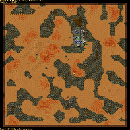 Thumbnail for a map of Harkonnen SCENH006 - 3B for the PC game Dune II: The Building Of A Dynasty.