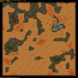 Thumbnail for a map of Harkonnen SCENH007 - 3C for the PC game Dune II: The Building Of A Dynasty.