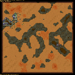 Thumbnail for a map of Harkonnen SCENH010 - 4C for the PC game Dune II: The Building Of A Dynasty.