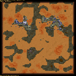 Thumbnail for a map of Harkonnen SCENH013 - 5C for the PC game Dune II: The Building Of A Dynasty.