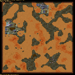 Thumbnail for a map of Harkonnen SCENH014 - 6A for the PC game Dune II: The Building Of A Dynasty.
