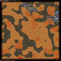 Thumbnail for a map of Harkonnen SCENH017 - 7A for the PC game Dune II: The Building Of A Dynasty.