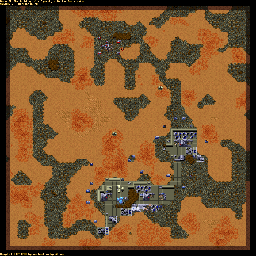 Thumbnail for a map of Harkonnen SCENH018 - 7B for the PC game Dune II: The Building Of A Dynasty.