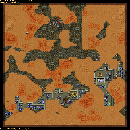 Thumbnail for a map of Harkonnen SCENH020 - 8A for the PC game Dune II: The Building Of A Dynasty.