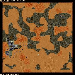 Thumbnail for a map of Ordos SCENO008 - 4A for the PC game Dune II: The Building Of A Dynasty.