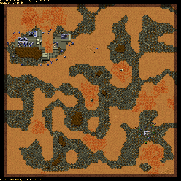 Thumbnail for a map of Ordos SCENO009 - 4B for the PC game Dune II: The Building Of A Dynasty.